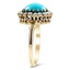The Soledad Ring, smalltop view on a hand