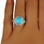 The Oceanview Ring, smallzoomed in top view on a hand