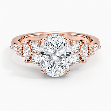 14K Rose Gold Jacqueline Diamond Ring