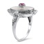 The Katrien Ring, smalltop view on a hand