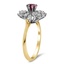 The Winifred Ring, smalltop view on a hand