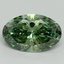 3.29 Ct. Fancy Vivid Green Oval Lab Grown Diamond