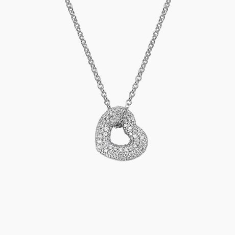Heart Shaped Lab Diamond Tube Pendant (1/3 ct. tw.)