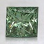 2.48 Ct. Fancy Vivid Pacific Green Princess Lab Grown Diamond, smalltop view