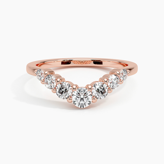 Emilie Seven Stone Contour Diamond Ring (1/2 ct. tw.) in 14K Rose Gold