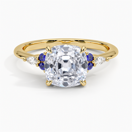 Sapphire and Diamond Engagement Ring