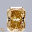 0.77 Ct. Fancy Vivid Brownish Yellow Radiant Lab Grown Diamond