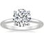 18K White Gold Elodie 1.8mm Solitaire Ring, smalltop view