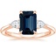 14K Rose Gold Petite Opera Three Stone Diamond Ring (1/4 ct. tw.), smalltop view