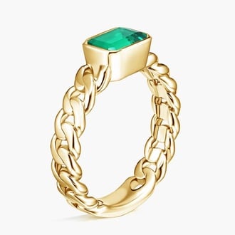 Blake Lab Emerald Chain Ring