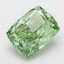 7.44 Ct. Fancy Vivid Green Cushion Lab Grown Diamond