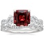 Platinum Three Stone Luxe Willow Diamond Ring with Luxe Winding Willow Diamond Ring