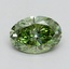 1.00 Ct. Fancy Vivid Green Oval Lab Grown Diamond