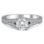 Custom Engraved Split Shank Diamond Ring
