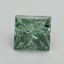 0.91 Ct. Fancy Vivid Pacific Green Princess Lab Grown Diamond
