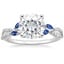 18K White Gold Luxe Willow Sapphire and Diamond Ring (1/8 ct. tw.), smalltop view