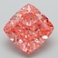 5.64 Ct. Fancy Vivid Pink Cushion Lab Grown Diamond