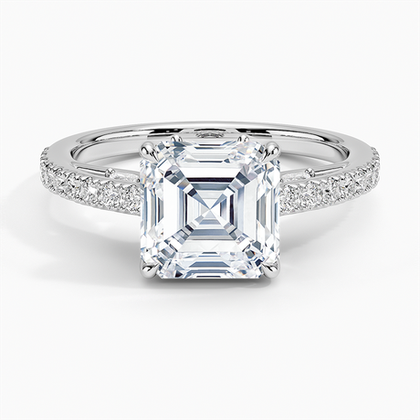 18K White Gold Secret Garden Adorned Gallery Diamond Ring (1/2 ct. tw.)