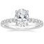 18K White Gold Olympia Half Coverage Diamond Ring, smalltop view