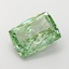 4.30 Ct. Fancy Vivid Green Cushion Lab Grown Diamond