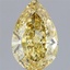 2.10 Ct. Fancy Intense Yellow Pear Lab Grown Diamond