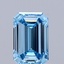 0.80 Ct. Fancy Vivid  Blue Emerald Lab Grown Diamond