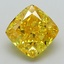 2.69 Ct. Fancy Vivid Yellow Cushion Lab Grown Diamond