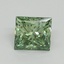 0.81 Ct. Fancy Vivid Green Princess Lab Grown Diamond
