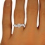 The Adsila Ring, smallzoomed in top view on a hand