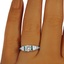 The Portland Ring, smallzoomed in top view on a hand