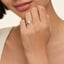 18K White Gold Arden Diamond Ring with Lab Emerald Accents, smalladditional view 1