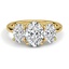 Custom Three Stone Oval Diamond Ring