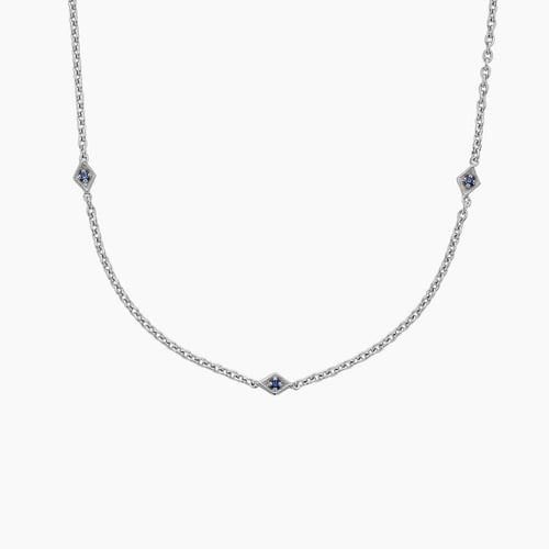 Marquesa Strand Sapphire Necklace in Silver | Brilliant Earth
