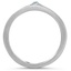 Mount Pilatus Wedding Ring with Aquamarine Accent, smallside view