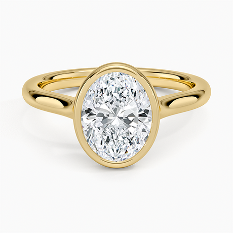 Bezel Set Engagement Ring - Luna