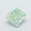 0.90 Ct. Fancy Intense  Green Princess Lab Grown Diamond
