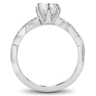 Custom Winding Six-Prong Diamond Ring
