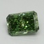 1.07 Ct. Fancy Vivid Green Radiant Lab Grown Diamond