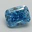 1.30 Ct. Fancy Vivid Blue Cushion Lab Grown Diamond