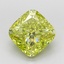 3.50 Ct. Fancy Intense  Yellow Cushion Lab Grown Diamond