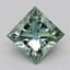 0.70 Ct. Fancy Vivid  Green Princess Lab Grown Diamond