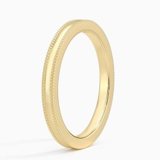 2mm Milgrain Wedding Ring