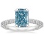 18K White Gold Tacori Petite Crescent Diamond Ring, smalltop view
