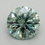 1.76 Ct. Fancy Vivid Green Round Lab Grown Diamond