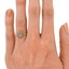 The Sulema Ring, smallzoomed in top view on a hand