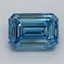 4.03 Ct. Fancy Vivid Malibu Blue Emerald Lab Grown Diamond