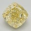 3.34 Ct. Fancy Intense Yellow Cushion Lab Grown Diamond