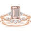 14K Rose Gold Aria Contoured Diamond Bridal Set