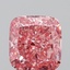 1.29 Ct. Fancy Vivid  Pink Cushion Lab Grown Diamond