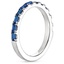 Platinum Gemma Ring with Sapphire Accents, smallside view